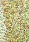 Landkarte (1914) der Regionen des Tromm-Granits und des Weschnitzplutons. Weitere kartographische Darstellungen und Luftaufnahmen[36]