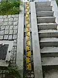 Lünerner Bach, Pegel in Lünern = 0&nbsp;cm, Ende Juli 2017; Pegel in Lünern = 8&nbsp;cm, 31.&nbsp;Dez. 2019