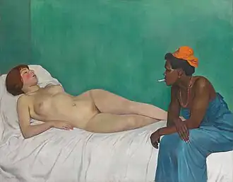 La Blanche et la Noire, 1913, der Olympia, 1863, von Édouard Manet nachempfunden