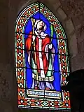 Bleiglasfenster mit der Darstellung des heiligen Blasius