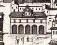 Detail des Palazzo Comunale in zwei Stempeln aus dem 18. Jahrhundert
