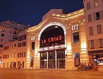 Fassade der Criée von Marseille