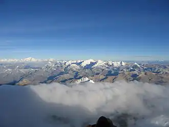 Blick vom Cho Oyu zum Lapche Kang