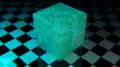 Ein würfelförmiges Labyrinth, erstellt mit Cycles in Blender 4.1
