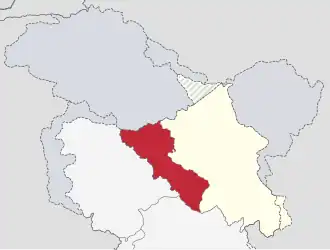 Positionskarte des Distrikts Kargil