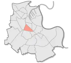 Lage von Pomona in Neuss