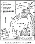 Lageplan der Staßfurter Saline von anno 1817