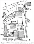 Lageplan der Staßfurter Saline von anno 1852