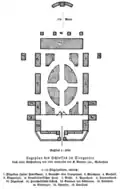 Lageplan von Schloss Tiergarten nach einer Beschreibung von 1741