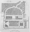 Grundriss des Gartens der Villa Ostertag-Siegle, Zeichnung vor 1911