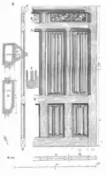 Spätgotische Vertäfelung in der Kirche von Semur en Auxois. Illustration von Eugène Viollet-le-Duc