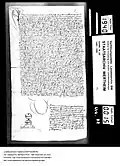Urkunde des Verkaufs an Ludwig I. von Löwenstein von 1485 Vorderseite/ Rückseite oben/ Rückseite unten