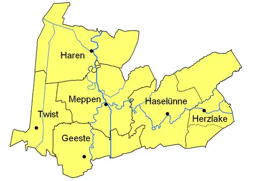 Landkreis Meppen nach 1974