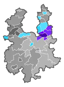 (Relative) Stimmenmehrheit nach Gemeinden im 1. Wahlgang