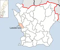 Lage der Gemeinde Landskrona