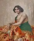 Porträt einer sitzenden Spanierin