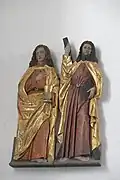Flachreliefs der Apostel Johannes und Andreas
