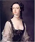 Dame Katherine (um 1679–1762), Tochter von David Smythe aus Barnhill und zweite Gattin von Sir David Threipland