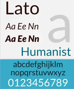 Schriftbeispiel für Lato