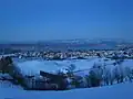 Aussicht auf Samstagern, Zürichsee und Alpen