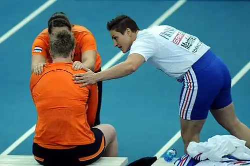 Laurence Manfredi (rechts) Rang neun mit 17,25&nbsp;m