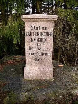 Triangulierungssäule auf dem Lauterbacher Knochen