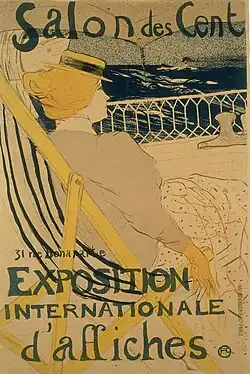 Plakat von Henri de Toulouse-Lautrec aus dem Jahr 1895, La Passagere du 54, verwendet Ausstellung 1896