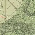 Le Bas-Bréau. Die Bodmer-Eiche befand sich im Zentrum dieses Kartenausschnitts.[2]