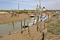 Sedimente in einem Kanal bei Marennes (Charente-Maritime, Frankreich)