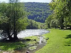 Der Doubs östlich von Soubey (Clos du Doubs)