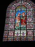 Glasfenster mit Taufe Jesu