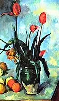 Paul Cézanne: Rote Tulpen in einem grünen Topf, 1890–92, Norton Simon Museum, Pasadena