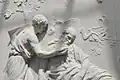 Asklepios reicht dem Alten einen Wassernapf