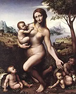 Kniende Leda mit ihren Kindern (Giampietrino)