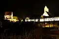 Leipheimer Schloss und Kirche mit Stadtmauer