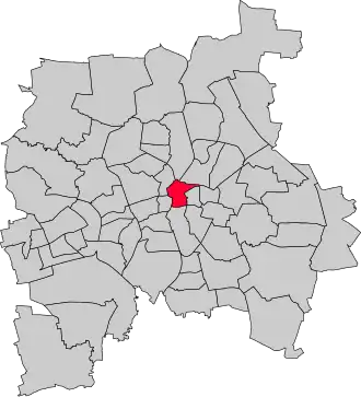 Lage des Ortsteils im Leipziger Stadtgebiet