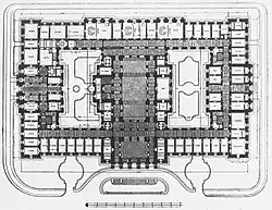 Historismus: Reichsgerichtsgebäude, Grundriss