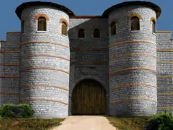 Kastell Lemanis, Rekonstruktionsversuch des Osttores