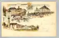 Ansichtskarte von Lenzfried mit beiden Klöstern, 1898