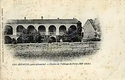 Erhaltenes Teilstück des Kreuzganges (Aufnahme um 1905)