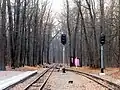 Ausfahrsignale des Bahnhofes Lisopark (2018)