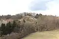 Blick von Süden auf Beilstein Berg und Burgruine