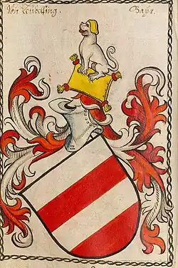 Wappen des Geschlechts Leublfing aus dem Scheiblerschen Wappenbuch