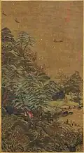Fluss­schiffe und Paläste am Ufer, Li Sixun (um&nbsp;700)