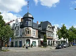 Sicht von der Ecke Curtius- / Baseler Straße