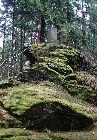 Gipfel des Adlerstein mit Triangulations-Station