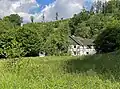 Blick auf die Liesenberger Mühle von der Scherfbachtalstraße