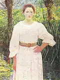 Lilla Cabot Perry: By the Brook, Giverny, France (1909)