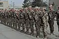 Angehörige des ISAF-Kontingentes beim Appel für ihren militärischen Befehlshaber Anto Jeleč 2015