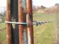 Korrosionsschäden an Metallpfahl